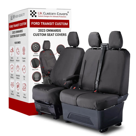 Ford Transit Custom Seat Covers Cotton-Backed PU UK Custom Covers