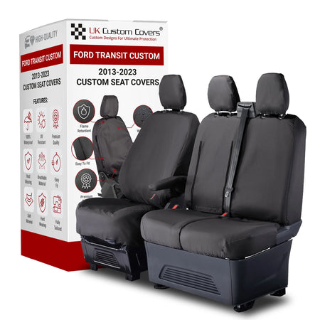 Ford Transit Custom Seat Covers Cotton-Backed PU UK Custom Covers