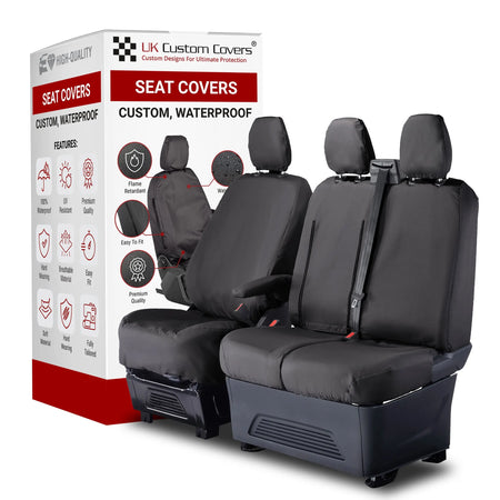Ford Transit Custom Seat Covers Cotton-Backed PU UK Custom Covers