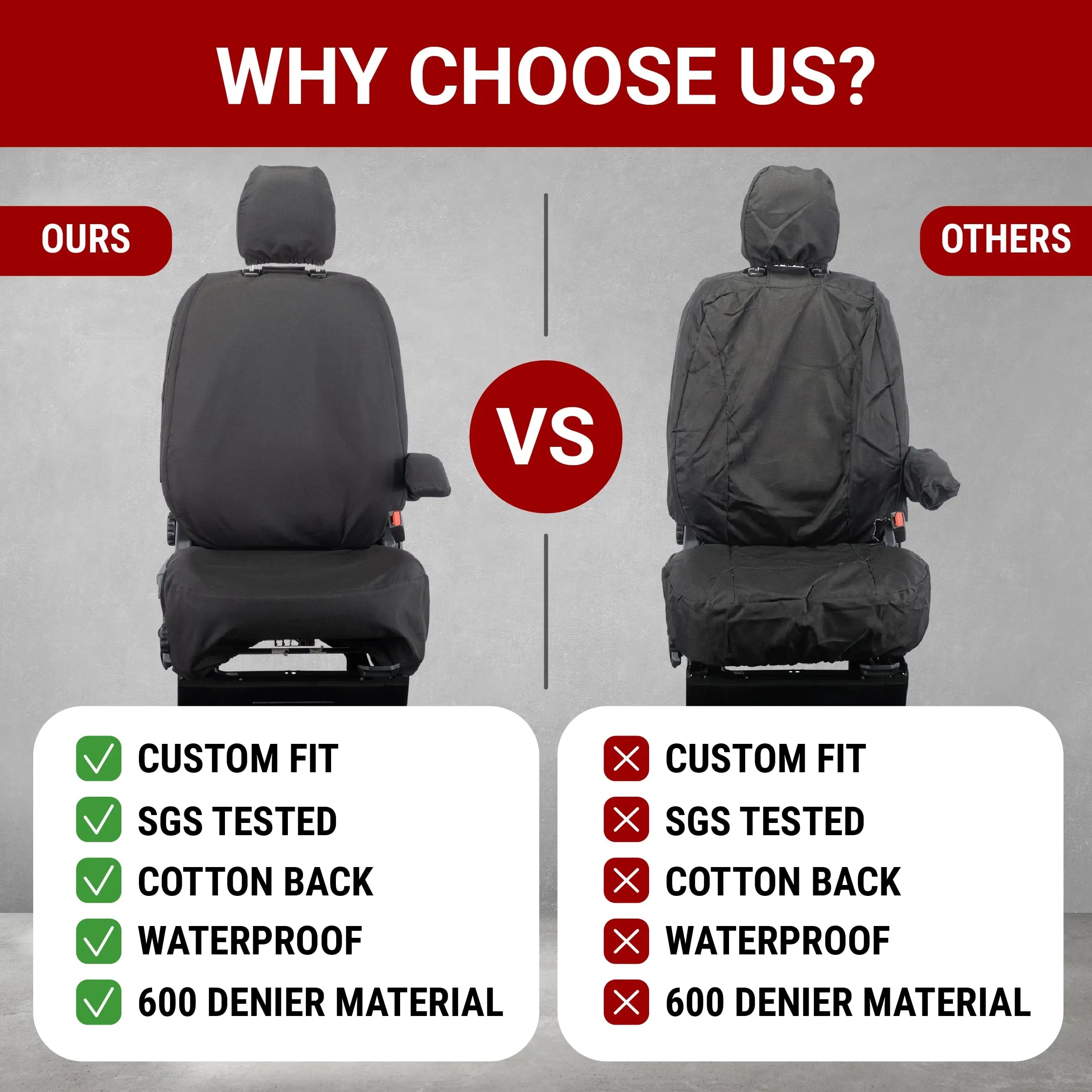 Citroen Dispatch Seat Covers Cotton-Backed PU 2007+ UK Custom Covers