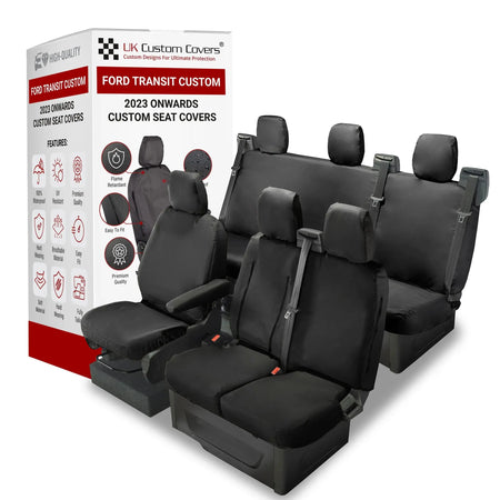 Ford Transit Custom Seat Covers Cotton-Backed PU UK Custom Covers