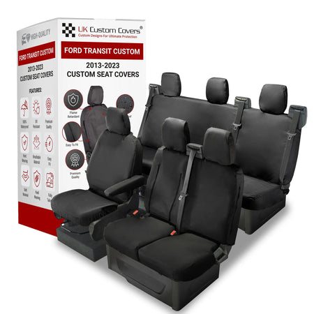 Ford Transit Custom Seat Covers Cotton-Backed PU UK Custom Covers