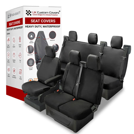 Ford Transit Custom Seat Covers Cotton-Backed PU UK Custom Covers