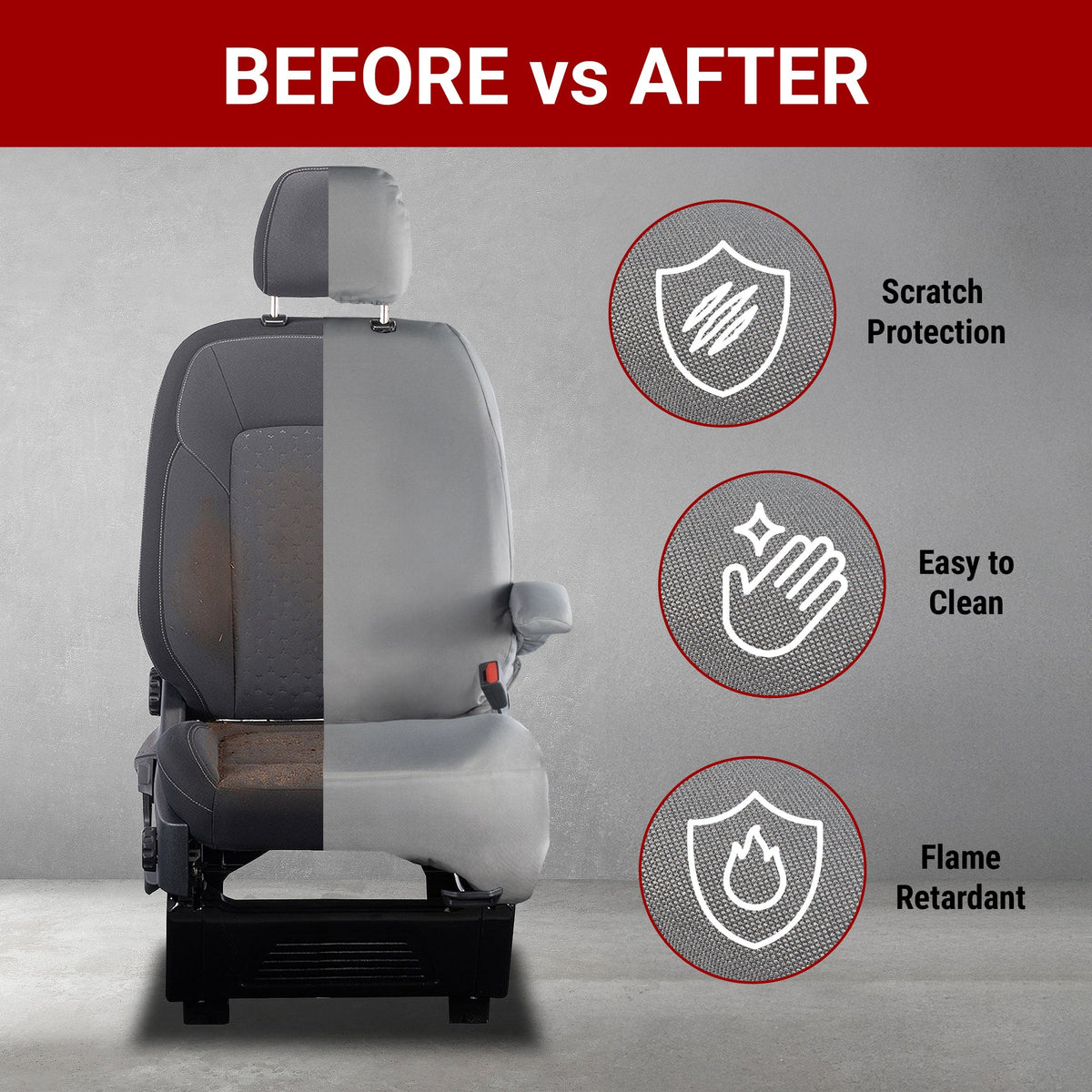 Citroen Dispatch Seat Covers Cotton-Backed PU 2007+ UK Custom Covers