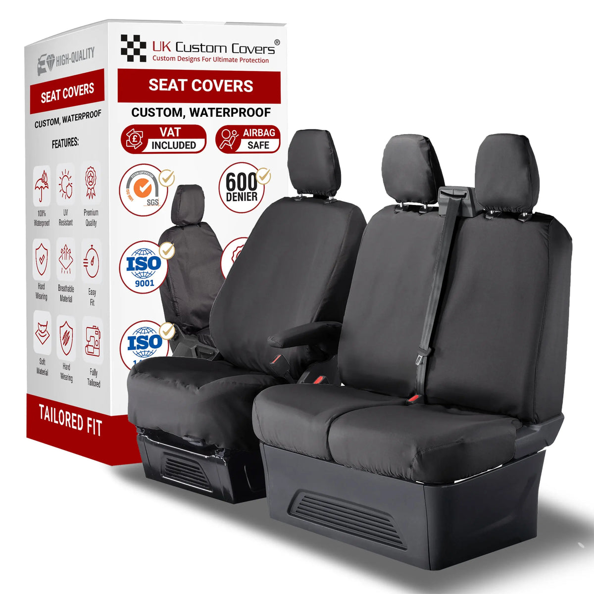 Ford Transit Custom Seat Covers Cotton-Backed PU UK Custom Covers