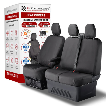 Ford Transit Custom Seat Covers Cotton-Backed PU UK Custom Covers