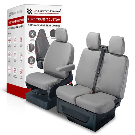 Ford Transit Custom Seat Covers Cotton-Backed PU UK Custom Covers