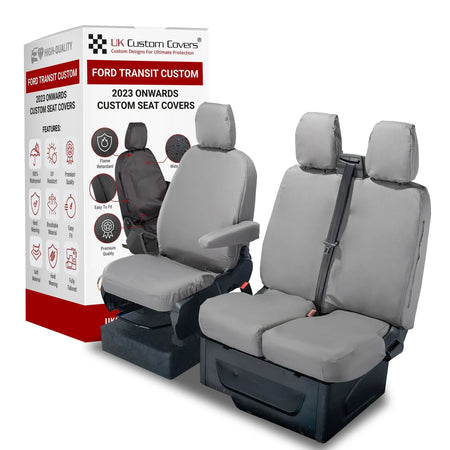 Ford Transit Custom Seat Covers Cotton-Backed PU UK Custom Covers