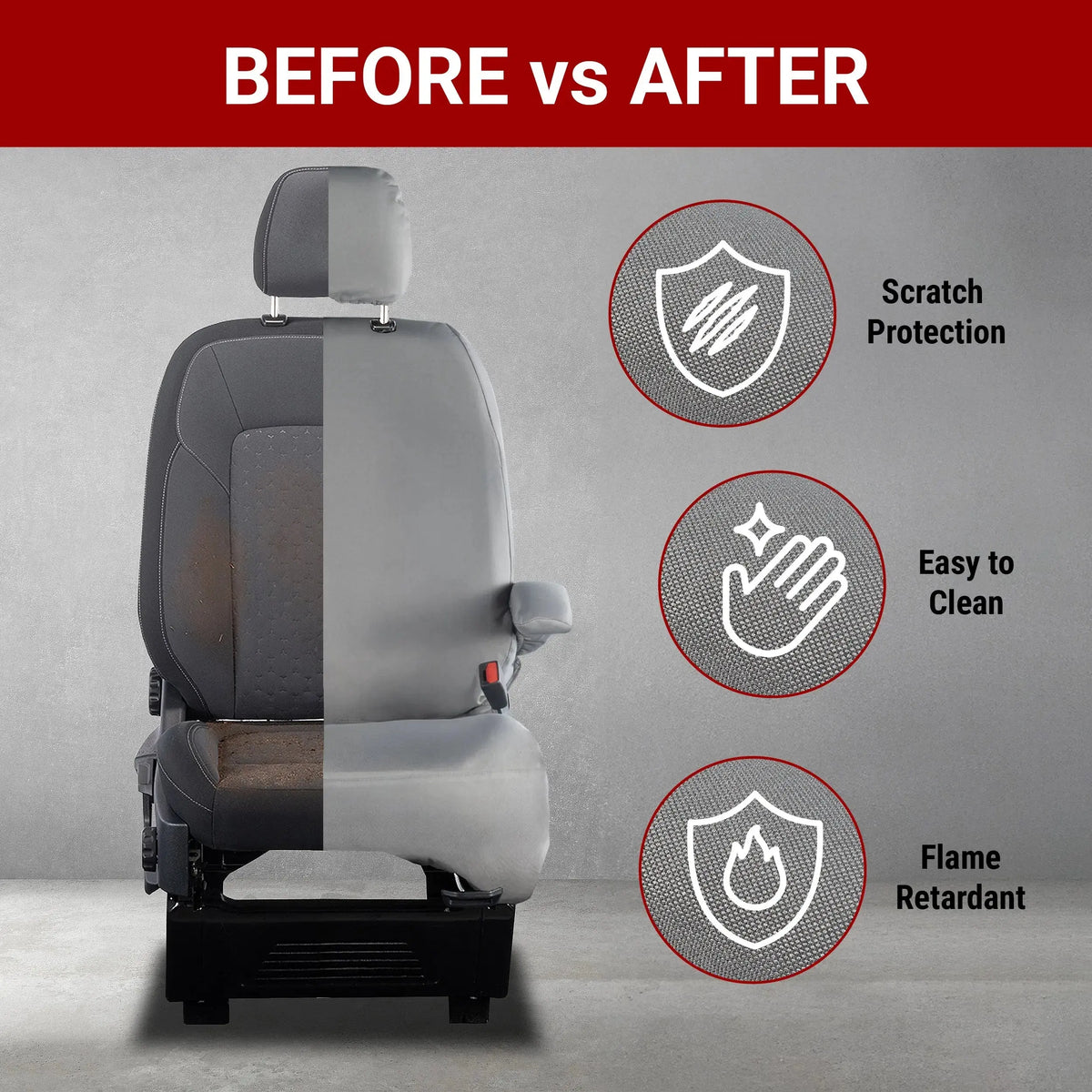 Ford Transit Custom Seat Covers Cotton-Backed PU UK Custom Covers