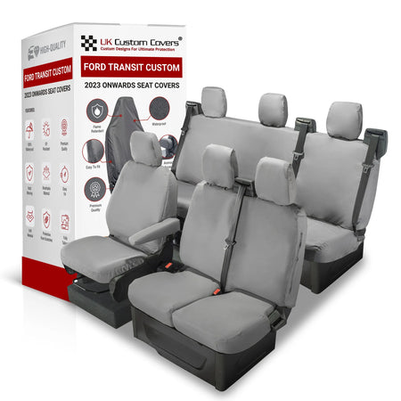 Ford Transit Custom Seat Covers Cotton-Backed PU UK Custom Covers