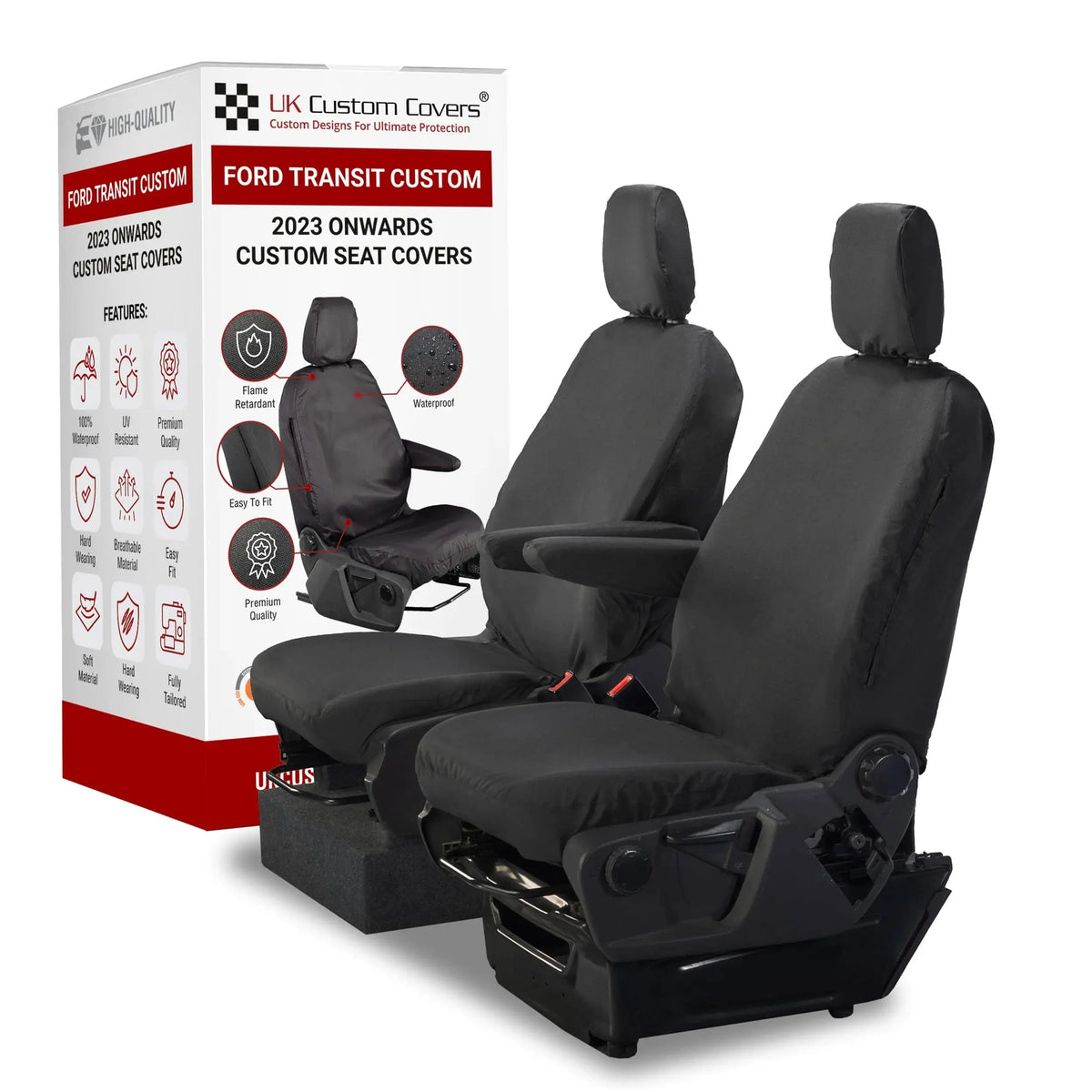 Ford Transit Custom Seat Covers Cotton-Backed PU UK Custom Covers