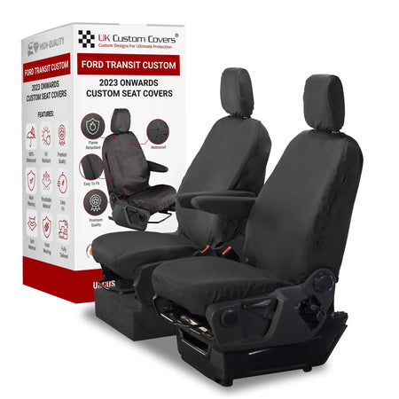 Ford Transit Custom Seat Covers Cotton-Backed PU UK Custom Covers