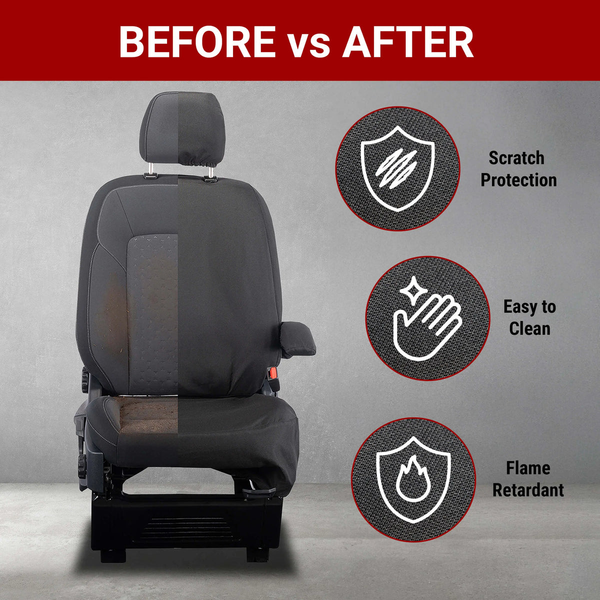 Citroen Dispatch Seat Covers Cotton-Backed PU 2007+ UK Custom Covers