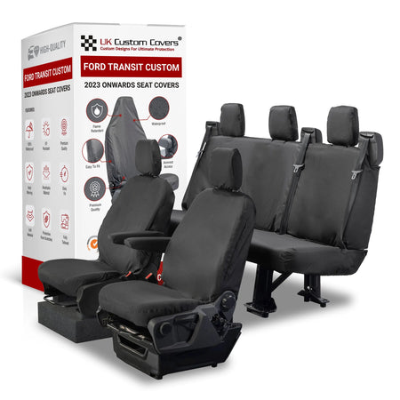 Ford Transit Custom Seat Covers Cotton-Backed PU UK Custom Covers