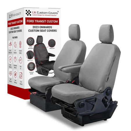 Ford Transit Custom Seat Covers Cotton-Backed PU UK Custom Covers