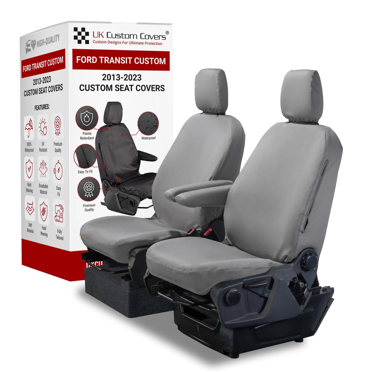 Ford Transit Custom Seat Covers Cotton-Backed PU UK Custom Covers