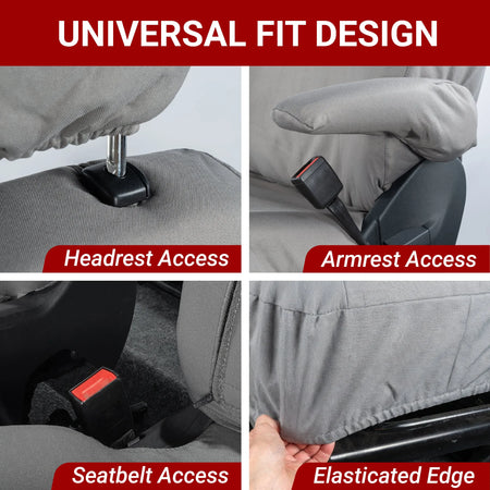 Ford Transit Custom Seat Covers Cotton-Backed PU UK Custom Covers