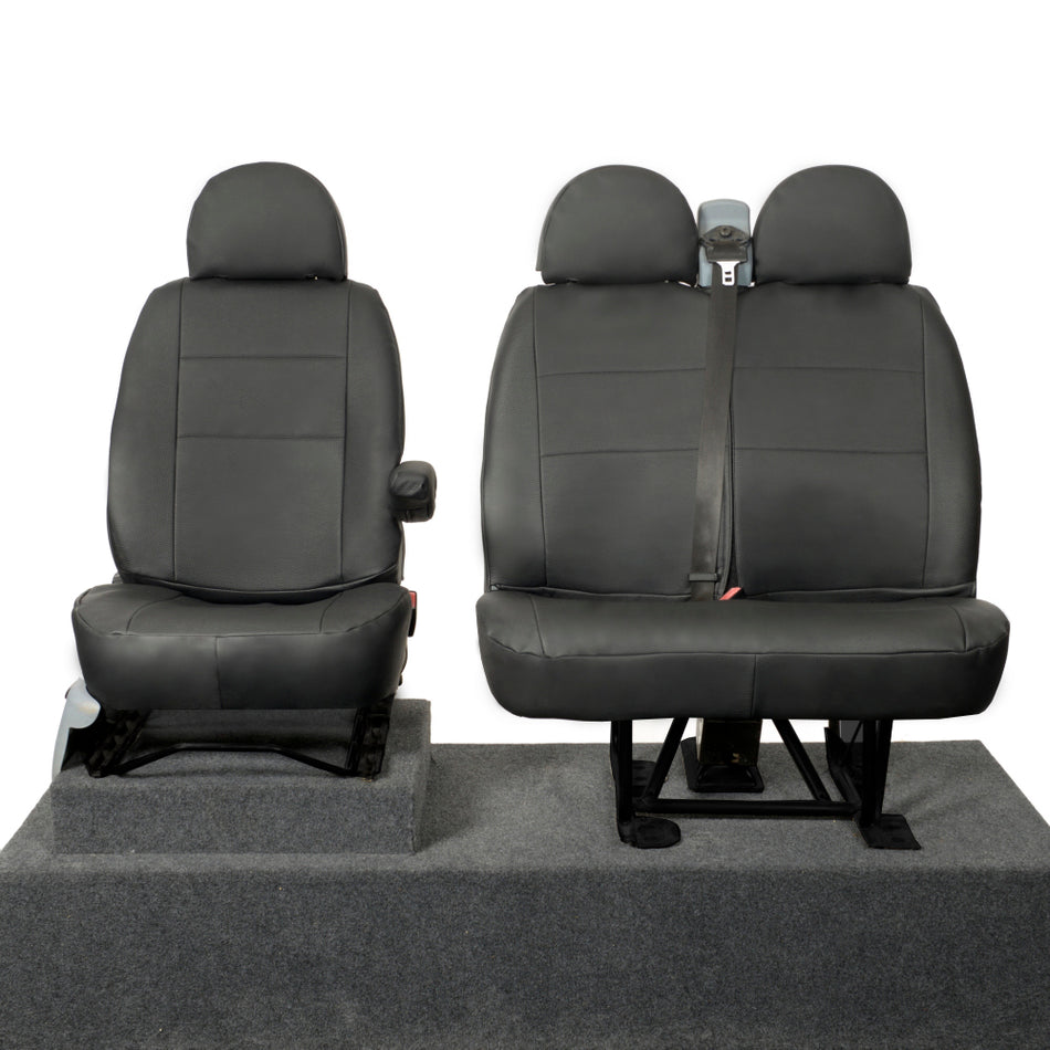 Ford Transit Van Tailored Leatherette Seat Covers - Black