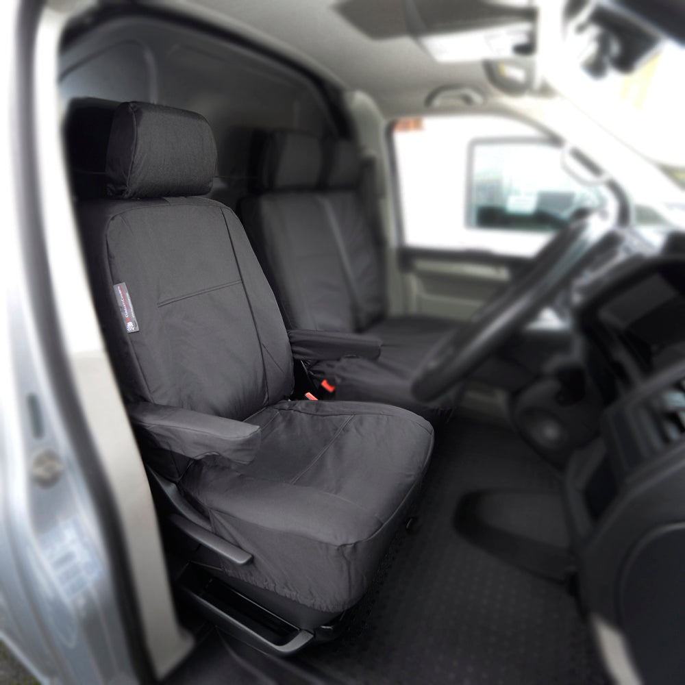 VW T6 / T6.1 Transporter Tailored PU Seat Covers (2015 Onwards) - UK Custom Covers