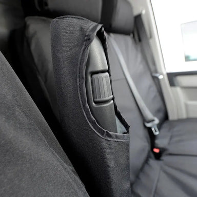VW Transporter T5/T5.1 Shuttle 2003-2015 Front Seat Covers Leatherette Tailored Red Uk Custom Covers