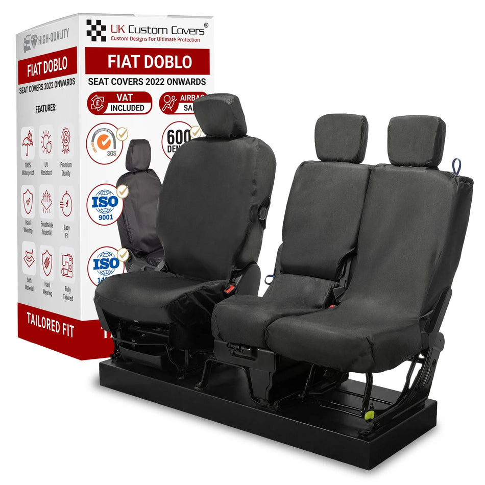 Fiat Doblo Seat Covers Cotton-Backed PU 2022+