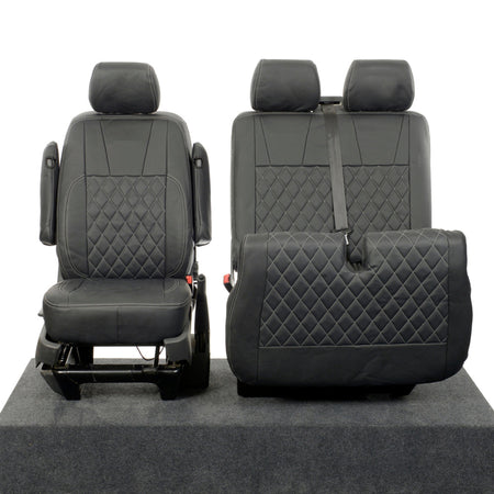 VW T6 / T6.1 Transporter Tailored Leatherette Seat Covers (2015 Onwards) - UK Custom Covers