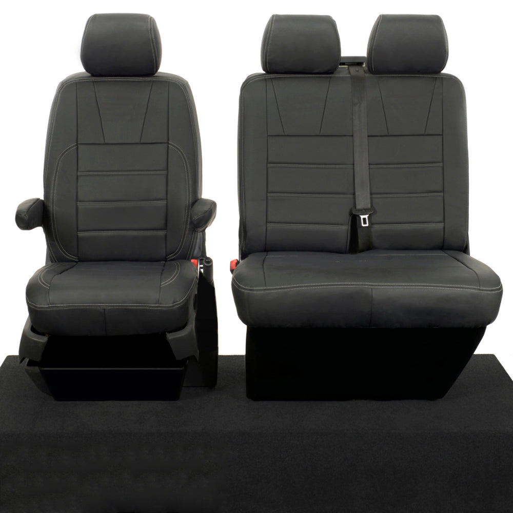 VW T6 / T6.1 Kombi Tailored Leatherette Seat Covers (2015 Onwards) - UK Custom Covers