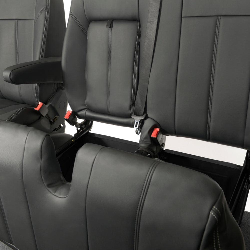 VW Crafter Tailored Leatherette Seat Covers - Black - UK Custom Covers