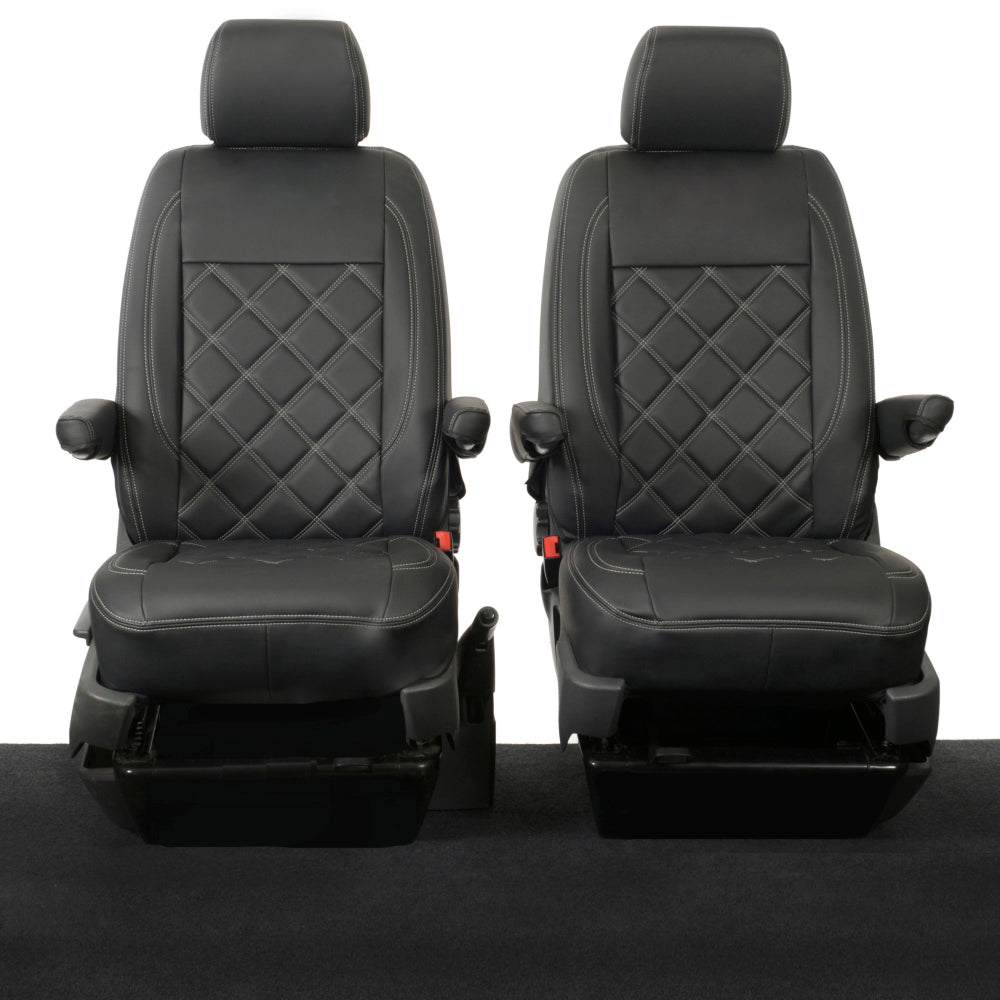 VW T6 / T6.1 Kombi Tailored Leatherette Seat Covers (2015 Onwards) - UK Custom Covers