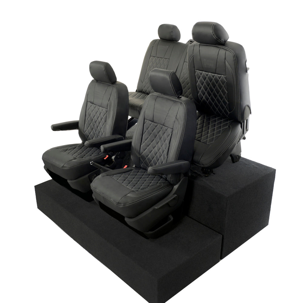 VW T6 / T6.1 Kombi Tailored Leatherette Seat Covers (2015 Onwards) - UK Custom Covers