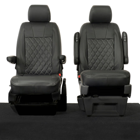 VW T6 / T6.1 Kombi Tailored Leatherette Seat Covers (2015 Onwards) - UK Custom Covers