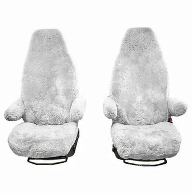 UK Custom Covers Faux Sheepskin Seat Covers – Ford Transit Motorhome – Pair With Armrest Covers, Multiple Colors, RHD Only