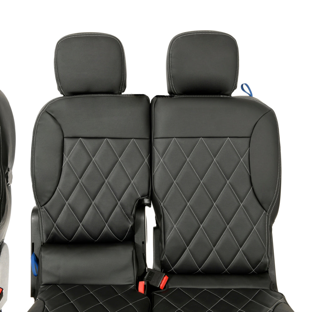 Peugeot Partner Tailored Leatherette Seat Covers - Black - UK Custom Covers