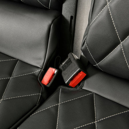 Peugeot Partner Tailored Leatherette Seat Covers - Black - UK Custom Covers