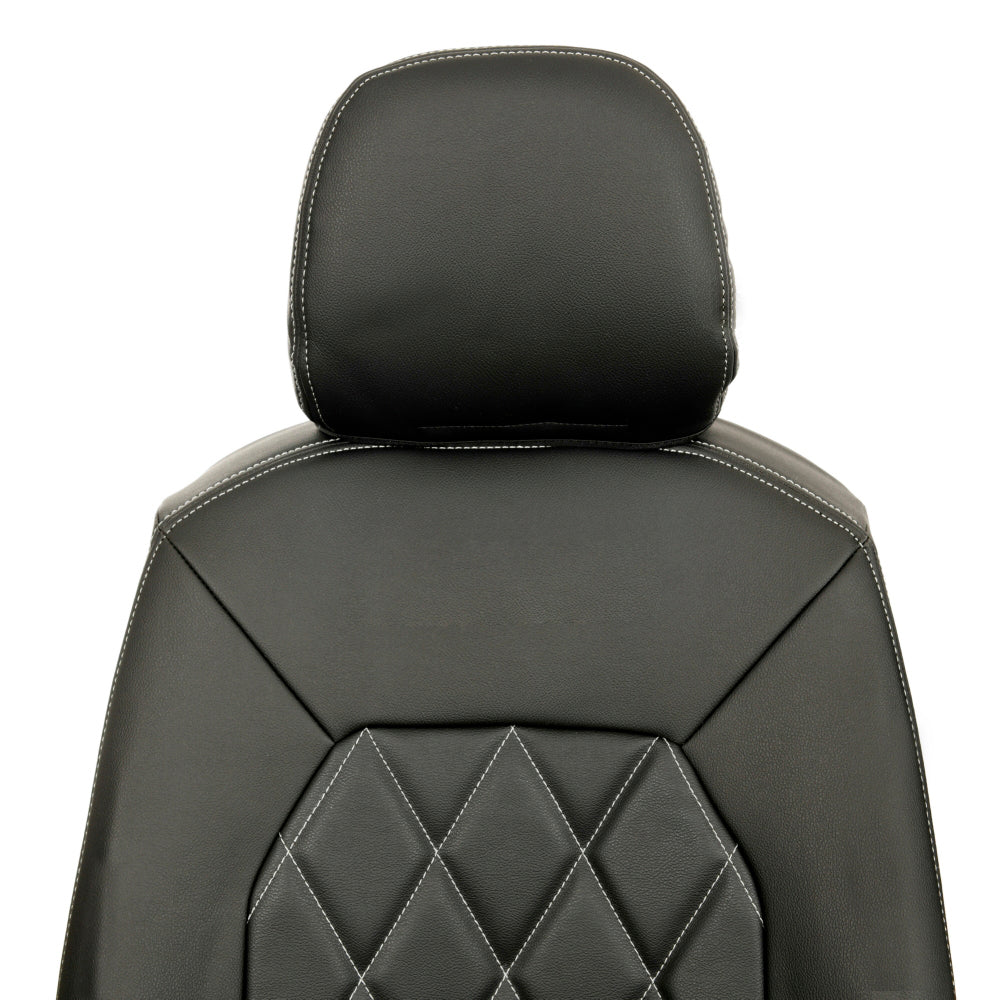 VW Crafter Tailored Leatherette Seat Covers - Black - UK Custom Covers