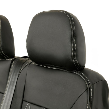 VW Crafter Tailored Leatherette Seat Covers - Black - UK Custom Covers