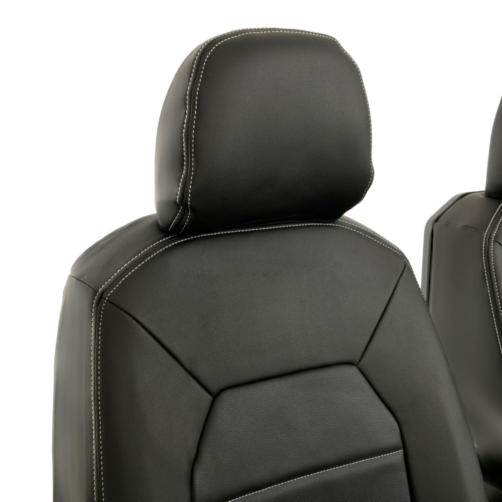 VW Crafter Tailored Leatherette Seat Covers - Black - UK Custom Covers