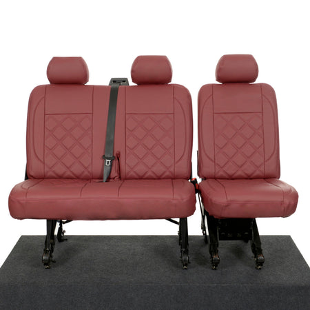 VW T6 / T6.1 Kombi Tailored Leatherette Seat Covers (2015 Onwards) - UK Custom Covers