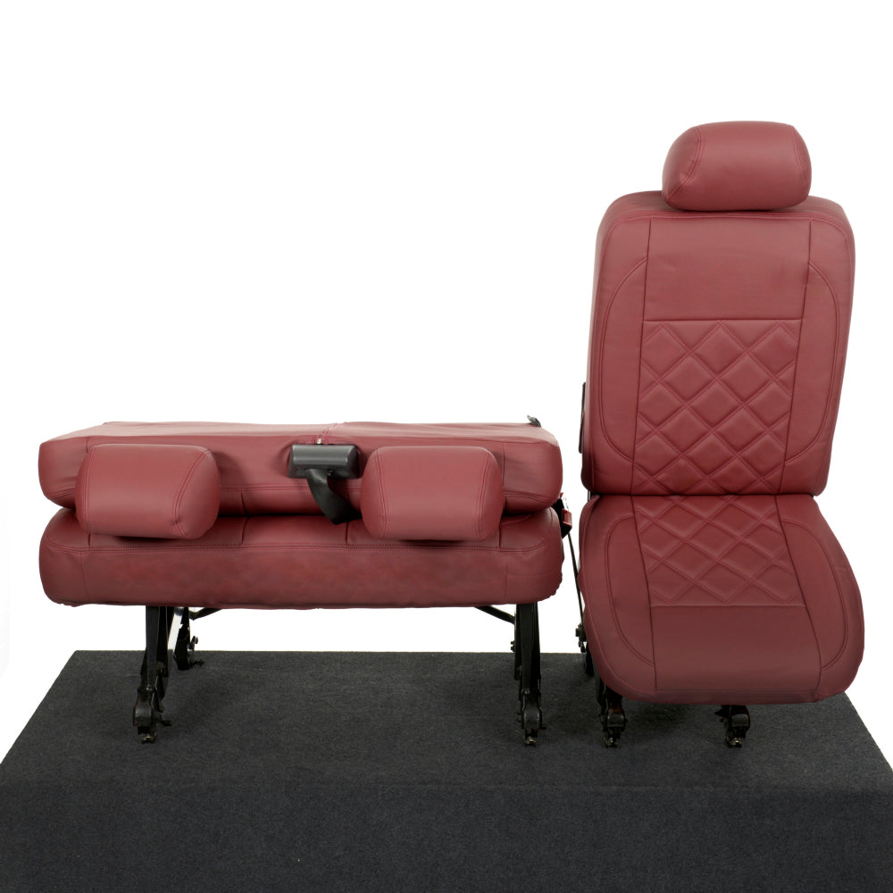 VW T6 / T6.1 Transporter Tailored Leatherette Seat Covers (2015 Onwards) - UK Custom Covers