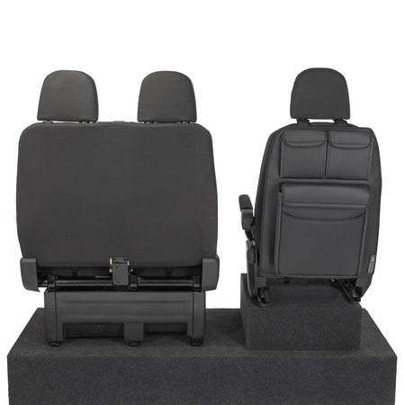 Fits Nissan Primastar Tekna Seat Storage Organisers Leatherette - UK Custom Covers