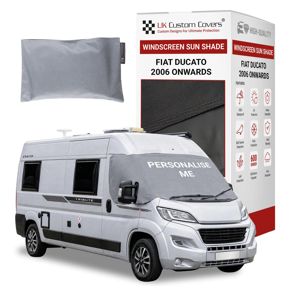 Fiat Ducato Van/Motorhome Windscreen Cover Waterproof & Frostproof Sun Shade 2006+