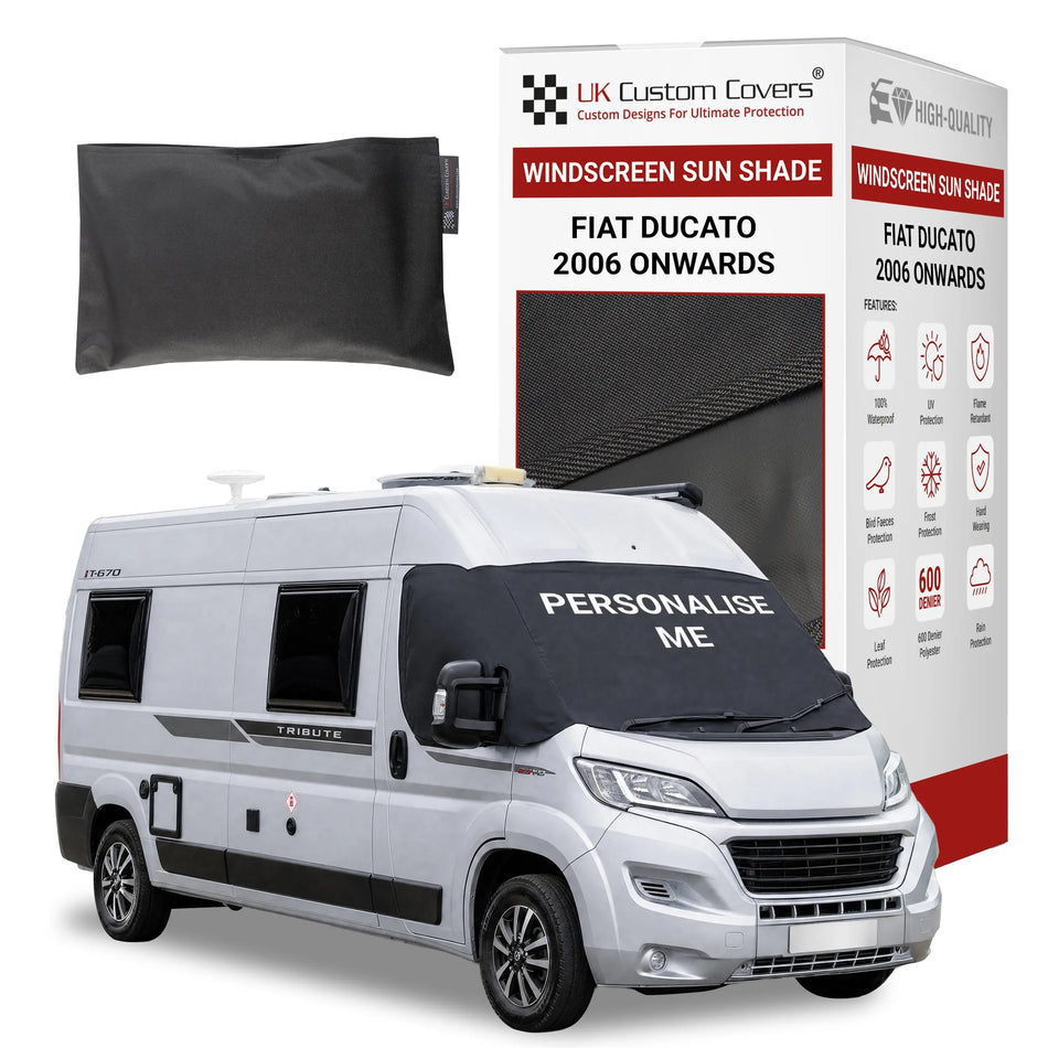Fiat Ducato Van/Motorhome Windscreen Cover Waterproof & Frostproof Sun Shade 2006+