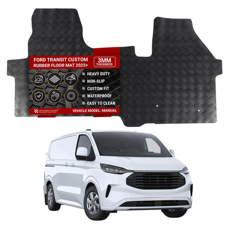 Ford Transit Custom Rubber Floor Mats (Front) 2023+ UK Custom Covers