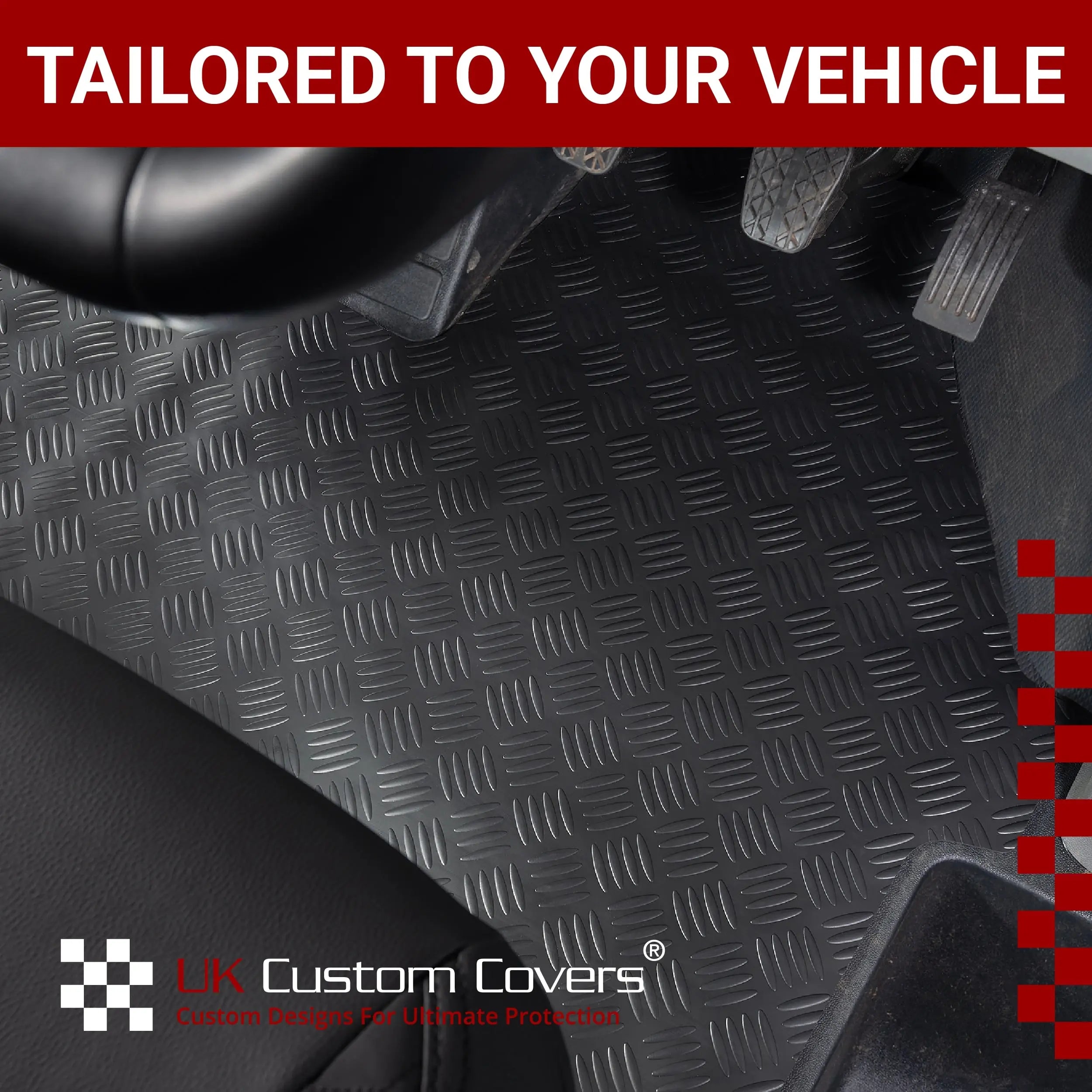 Ford Transit Custom Rubber Floor Mats (Front) 2023+ UK Custom Covers