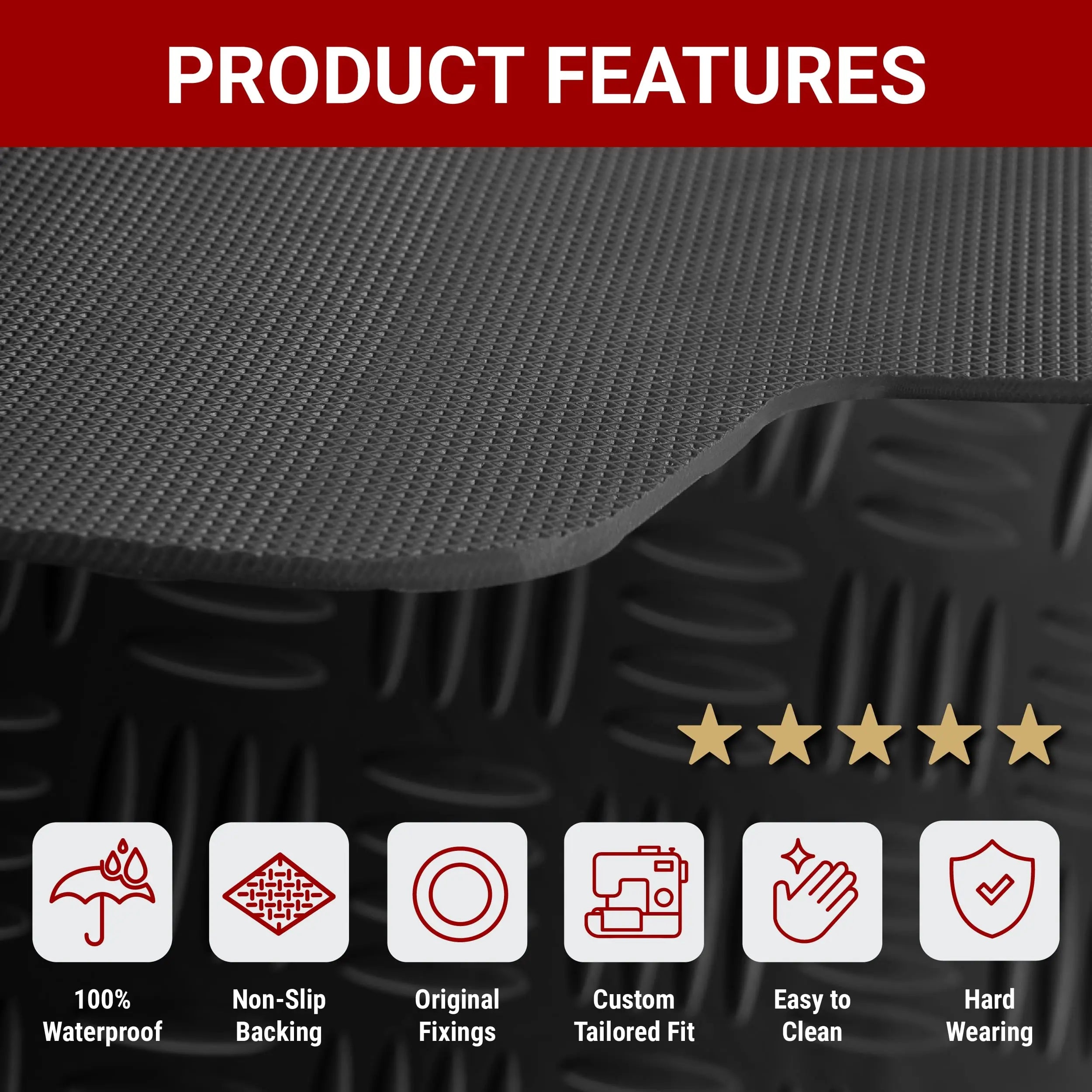 Ford Transit Custom Rubber Floor Mats (Front) 2023+ UK Custom Covers