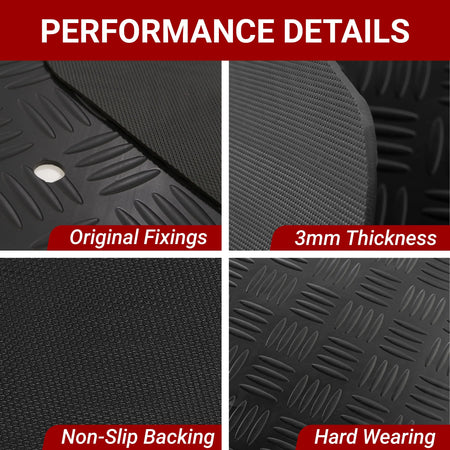Ford Transit Custom Rubber Floor Mats (Front) 2023+ UK Custom Covers