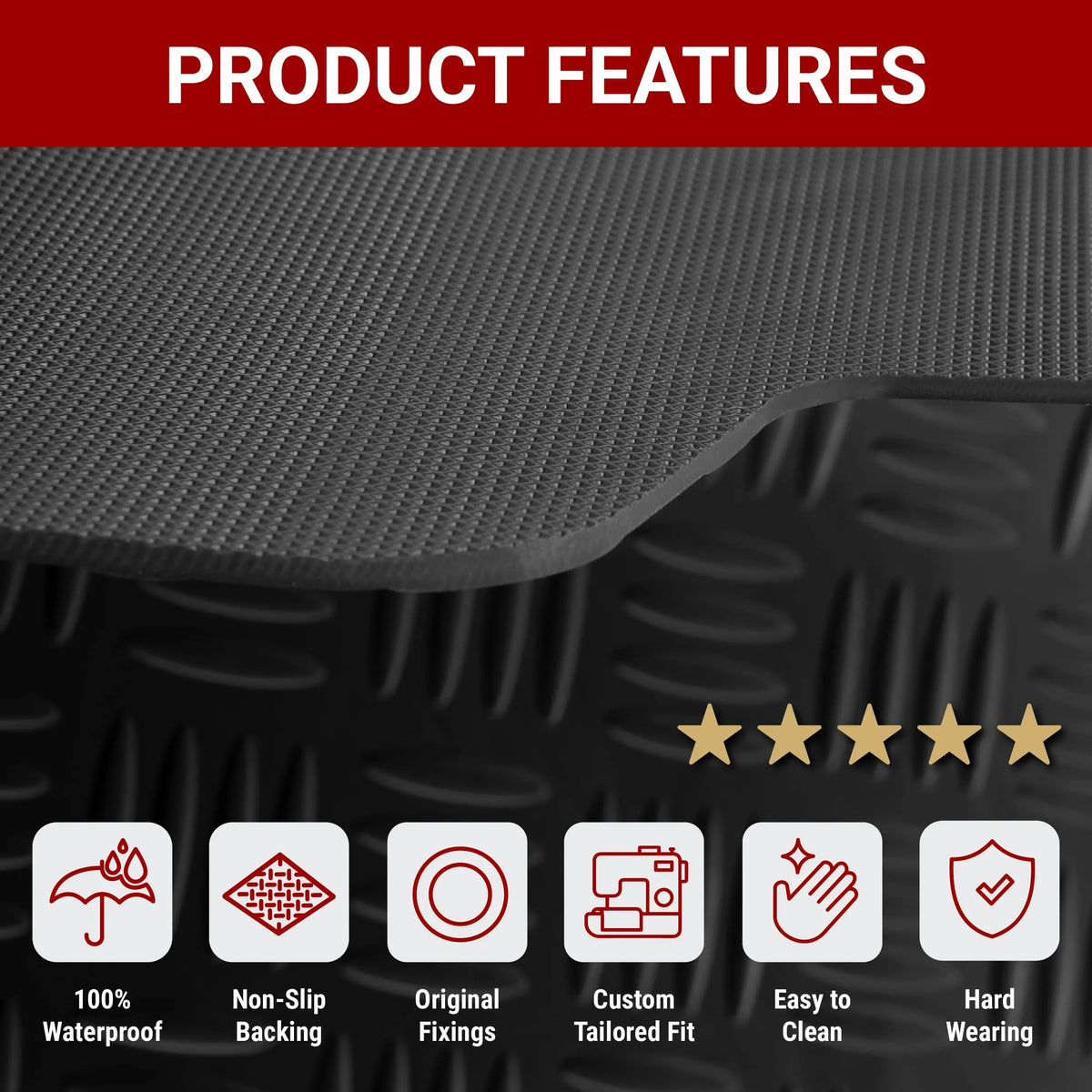 Ford Transit Custom Rubber Floor Mats (Front) 2023+ UK Custom Covers