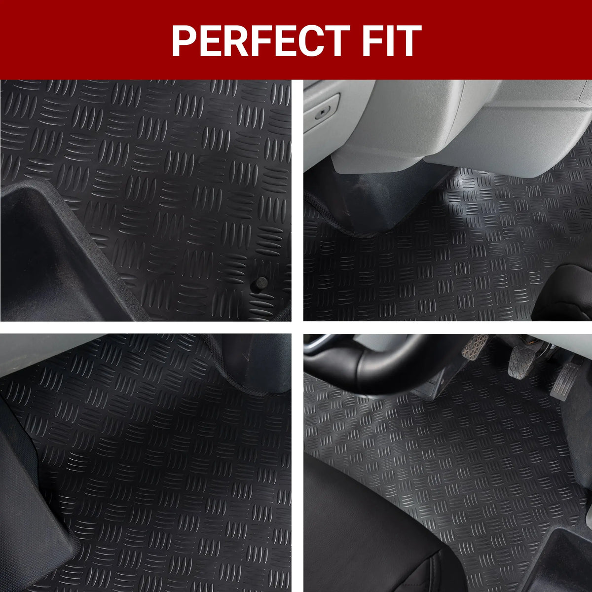 Ford Transit Custom Rubber Floor Mats (Front) 2023+ UK Custom Covers