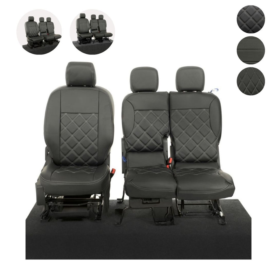 Toyota Proace City Tailored Leatherette Seat Covers (2018 Onwards) - Black