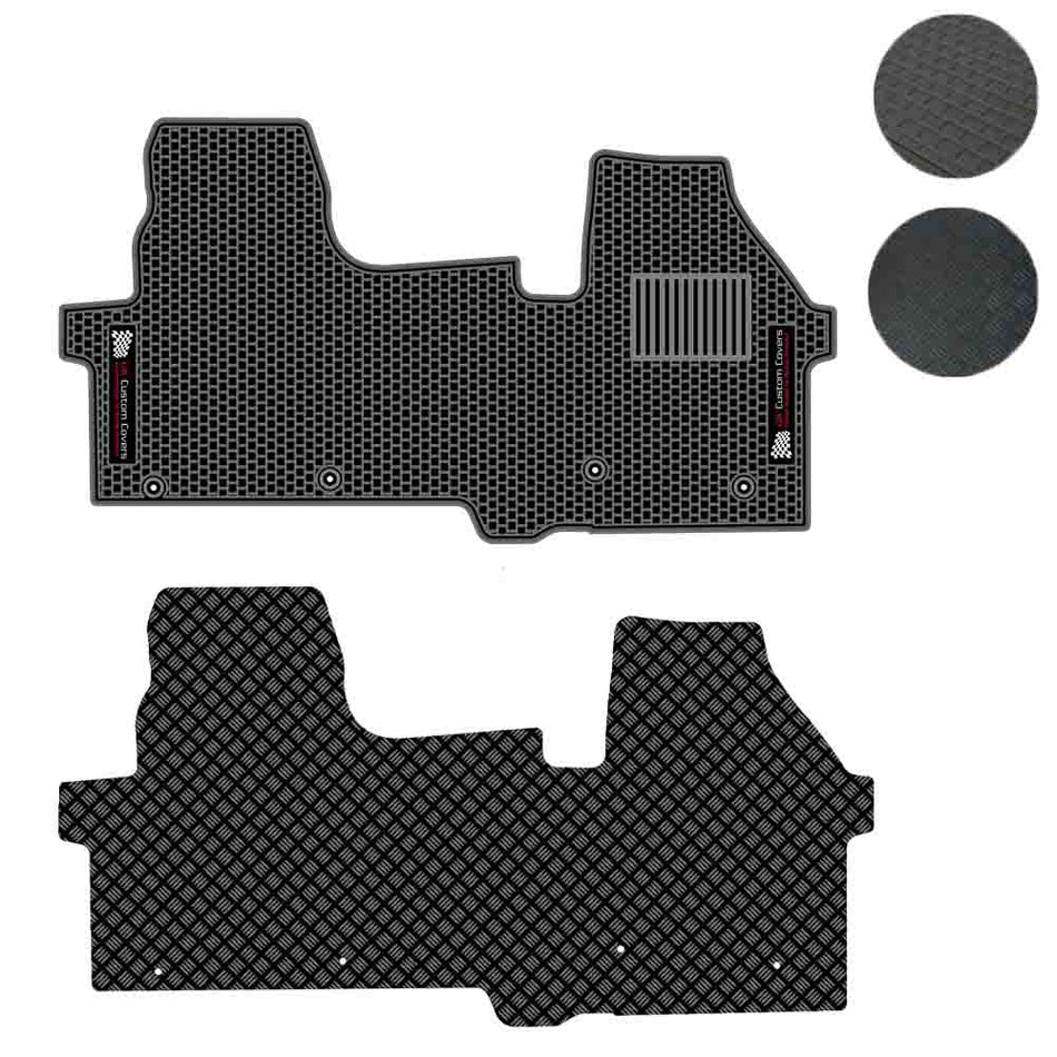 Ford Transit Custom Rubber Floor Mats (2023 Onwards) UK Custom Covers